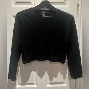 Forever 21 S cropped sweater top black
